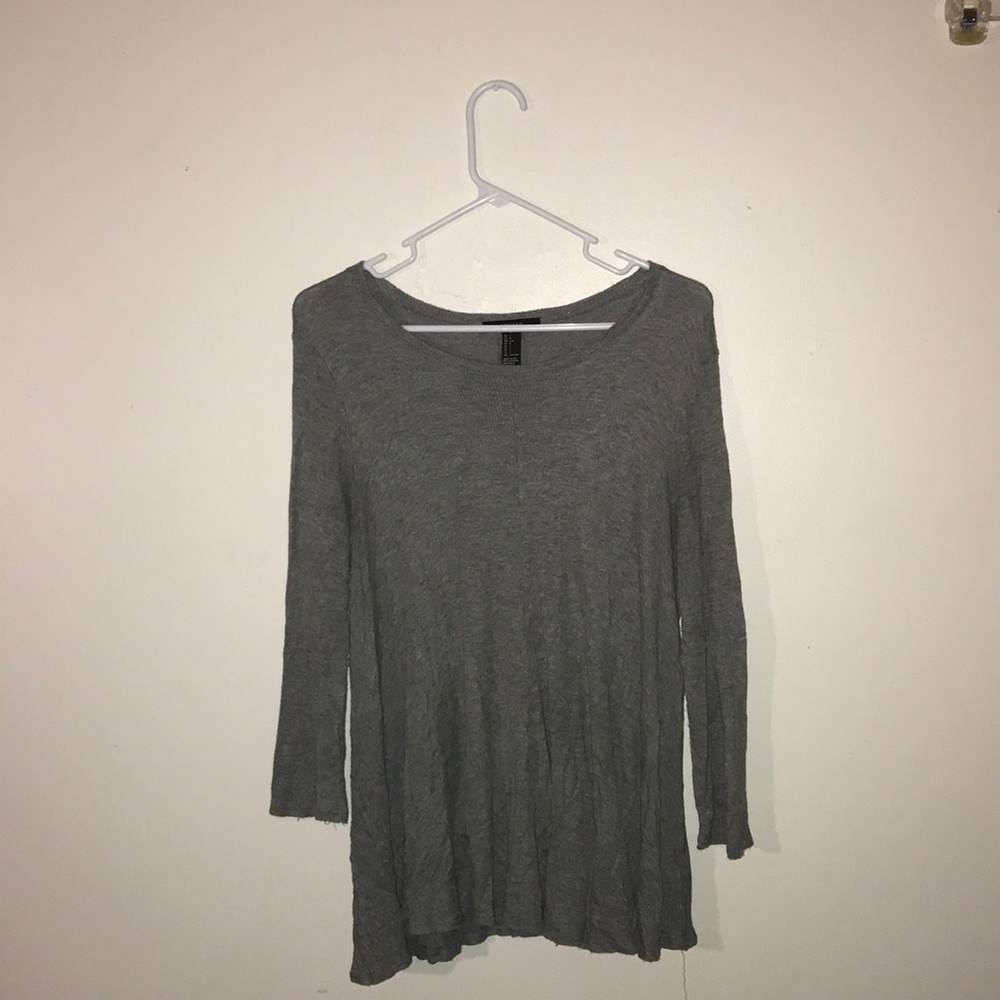 forever 21: large grey long sleeve shirt